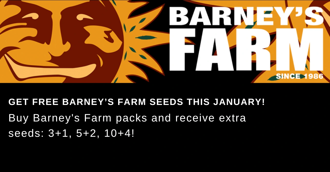 Free Barney’s Farm Seeds January Promotion